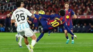 صاروخية لامين يامال.. برشلونة يسجل هدفاً مذهلاً في شباك ريال أوفييدو بالدوري الإسباني